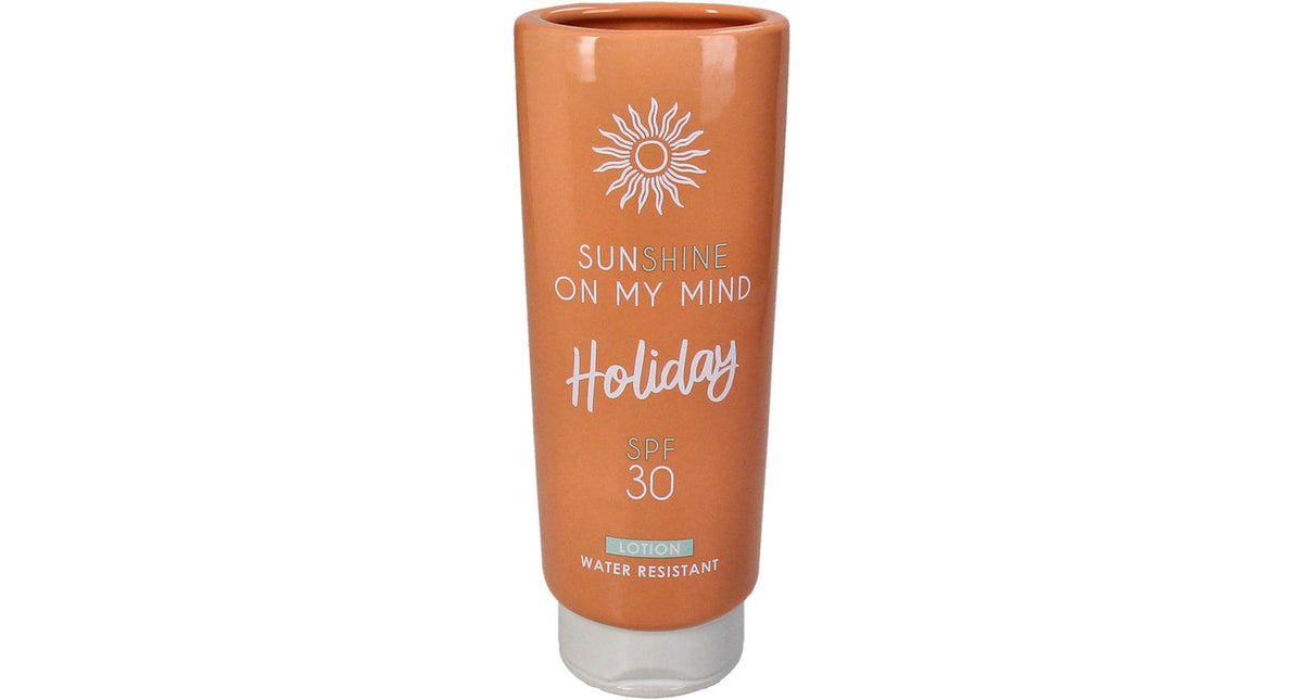 Vase sunscreen fine earthenware orange 8x6.9x20.8cm