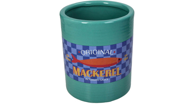 Planter mackerel fine earthenware multi 13x13x15.5cm