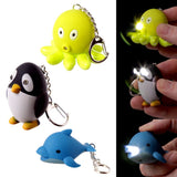 Oktopus-Pinguin-Delfin-LED-Schlüsselanhänger