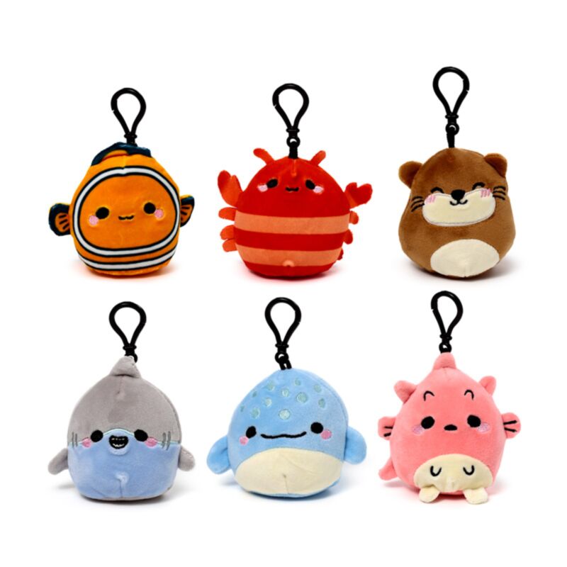 Squidglys adoramals Meereslebewesen-Plüsch-Schlüsselanhänger