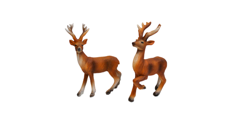 Jahreszeiteninspirierte Dekoration Rentier Poly Natur 11x6x15cm