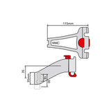 Klickfix Steuersatzadapter für Ahead-Adapter 1-1 8