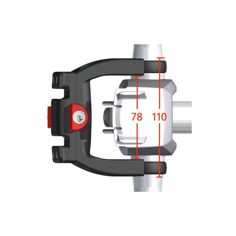 Newloxs Starther-Halter KLICKFIX E-BIKE Ø22-26mm Klemmen + Lock