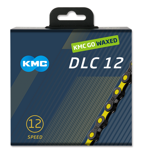 KMC-Kette dlc12 schwarz gelb 126s gewachst