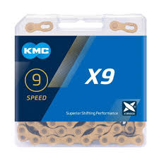 KMC Fahrradkette X9 Ti-N Gold 114 Schakels
