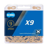 KMC Fahrradkette X9 Ti-N Gold 114 Schakels