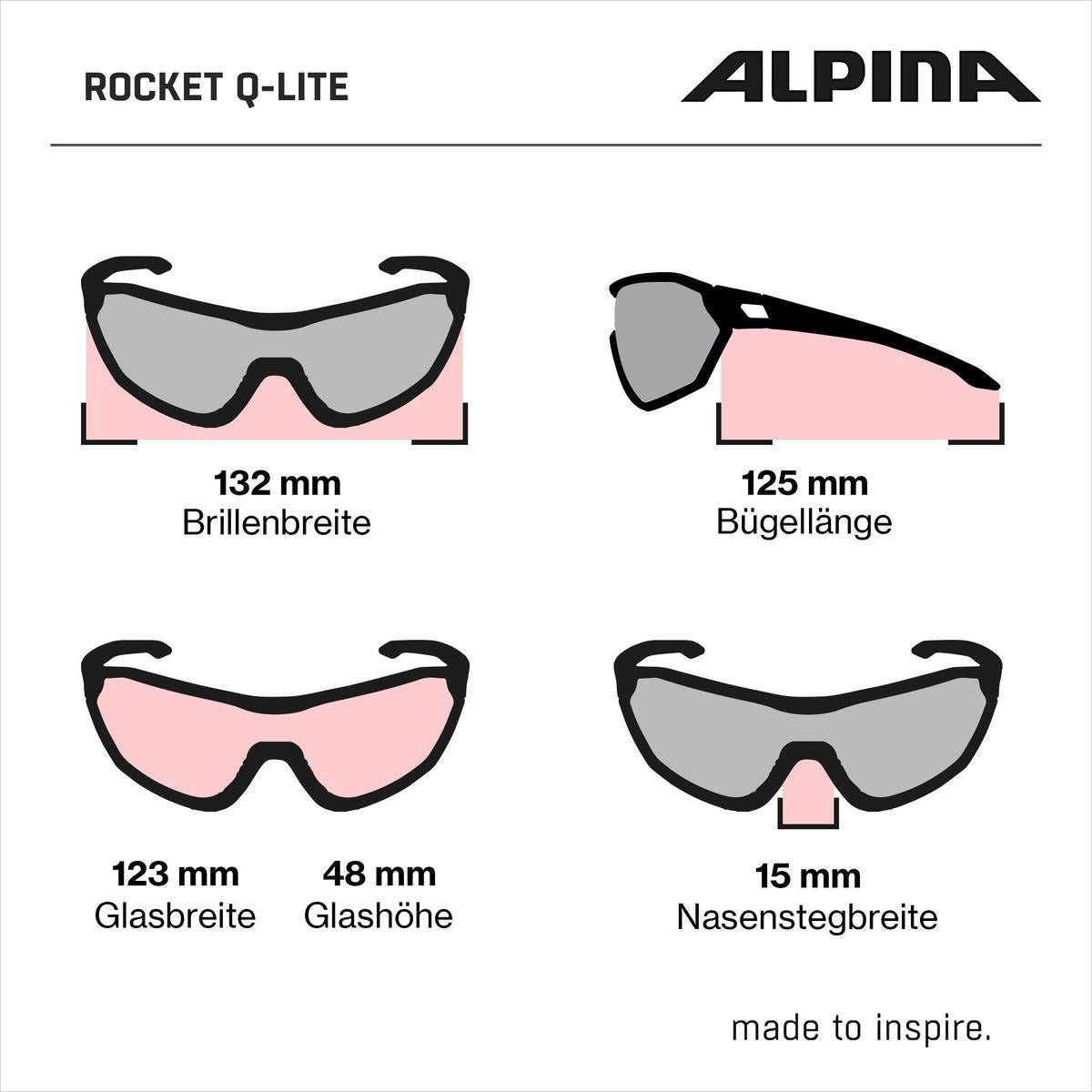 Alpina Sports Sportbrille Rocket Q-Lite mattschwarz