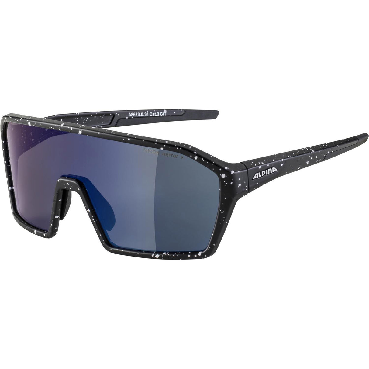 Alpina Sports Sportbrille Ram Q-Lite Blue Mirror Lens Schwarz