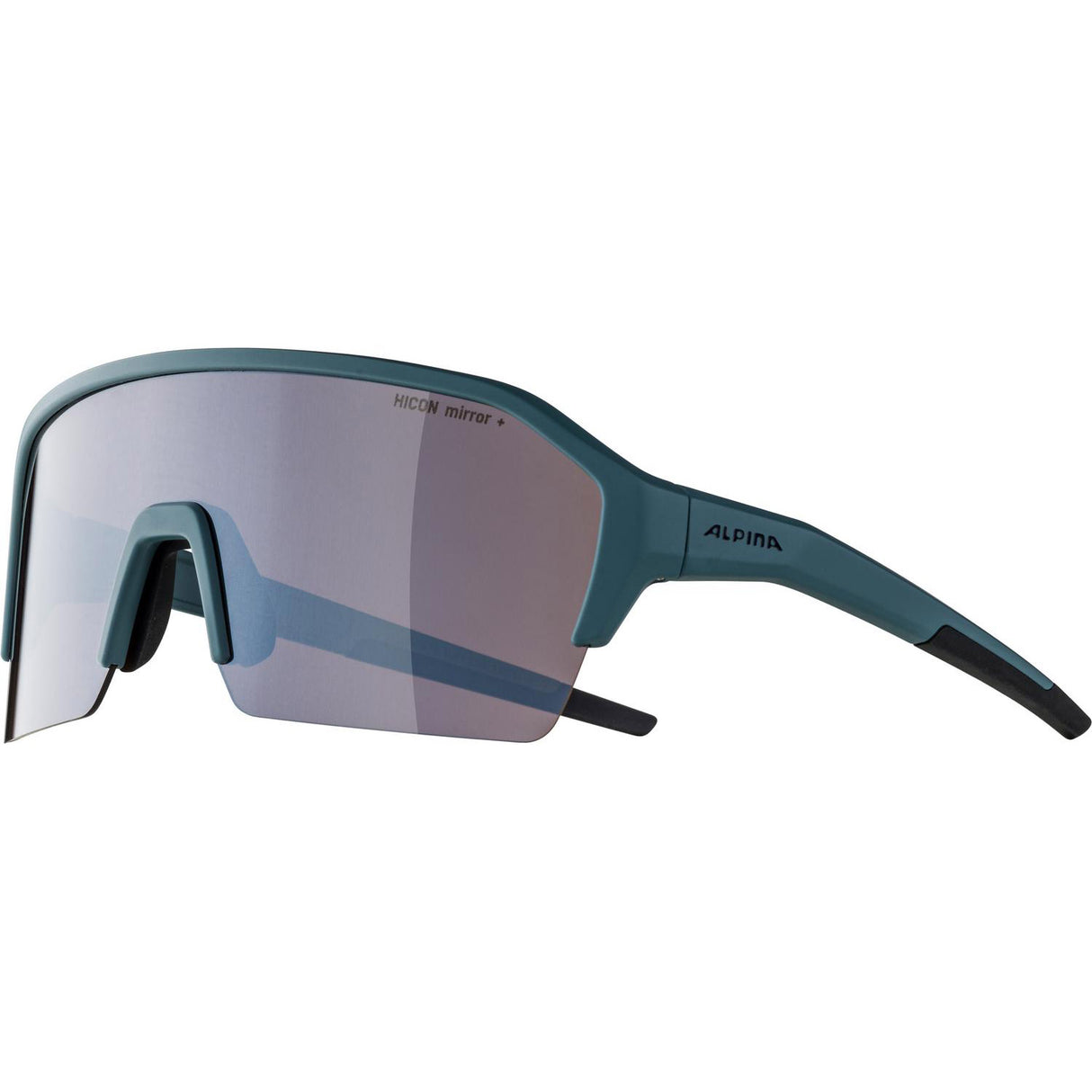 Olympische Sportbekleidung Alpina Sport Sportbrille Ram HR Q-Lite Silber. Spiegelglas blau