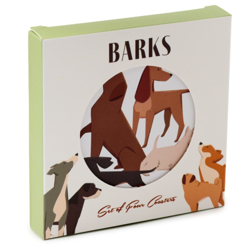 Barks Dog-Set mit 4 Untersetzern