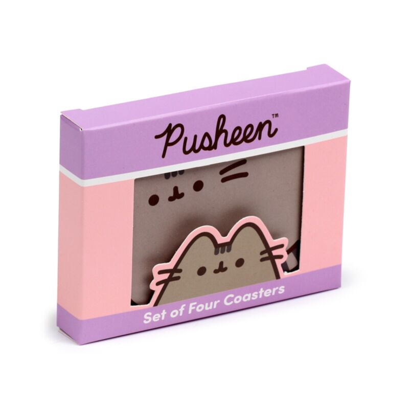 Pusheen die Katze, Set mit 4 geformten Untersetzern