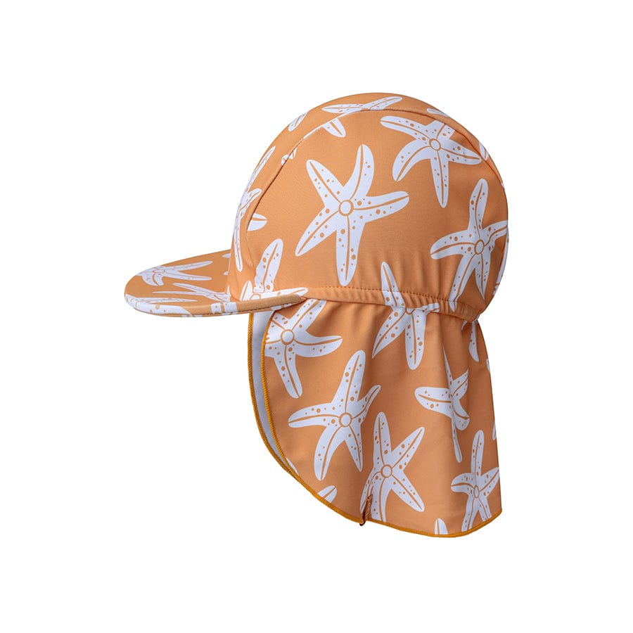 Seestern | Orangefarbene UV-Sonnenkappe
