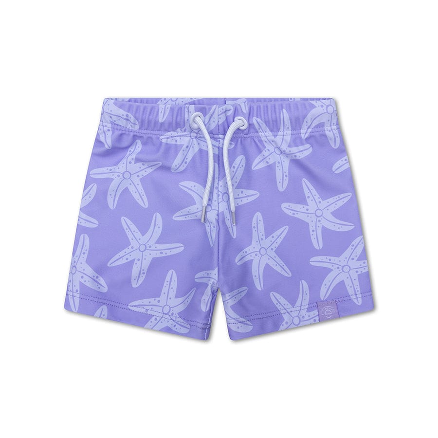 Seestern | Lila UV-Schwimmboxer für Jungen