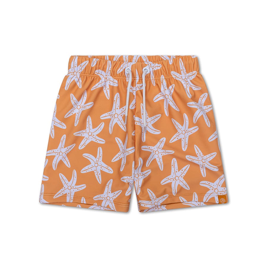 Seestern | Orangefarbene UV-Badehose für Jungen
