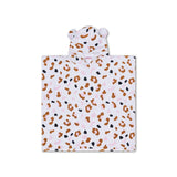 Leopard | Khakifarbener Strandponcho 65 x 65 cm