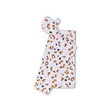Leopard | Khakifarbener Strandponcho 65 x 65 cm