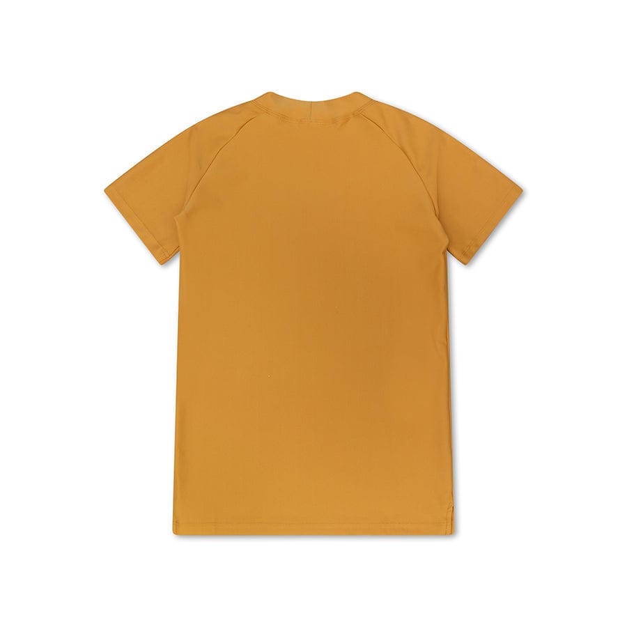 Reine Töne | gelbes UV-Badeshirt mit kurzen Ärmeln