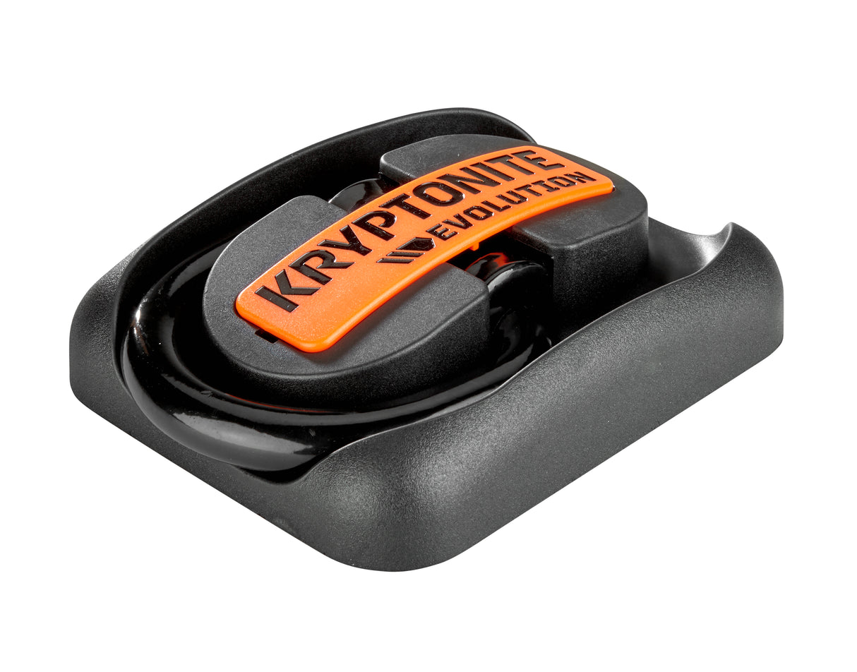 Kryptonite Evolution Bodenwandanker – Permanenter Verriegelungspunkt – Wandanker Motorrad – Stahlhalterung – 14 mm – Schwarz Silber