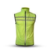 Außenwind Breaker Mesh Weste USB LED neeongeel Größe xs