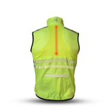 Außenwind Breaker Mesh Weste USB LED neeongeel Größe xs