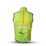 Außenwind Breaker Mesh Weste USB LED neeongeel Größe xs