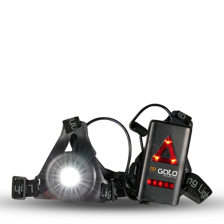Gato High-Viz-Brustleuchte, USB, Schwarz, Einheitsgröße