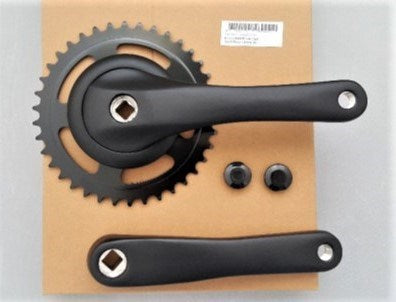 Crank Set 38t Nexus Alu Matt Black Flat 1st Type