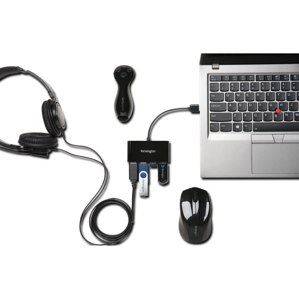 Kensington USB 2.0 Hub mit 4 Toren