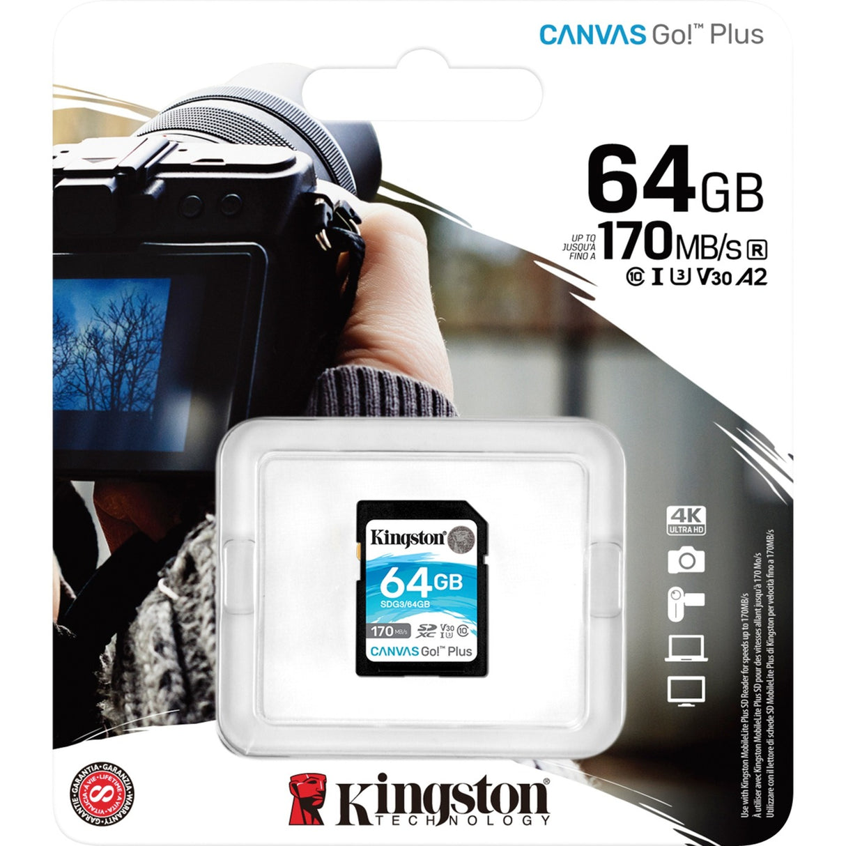 Kingston Canvas gehen! Plus SDXC 64 GB