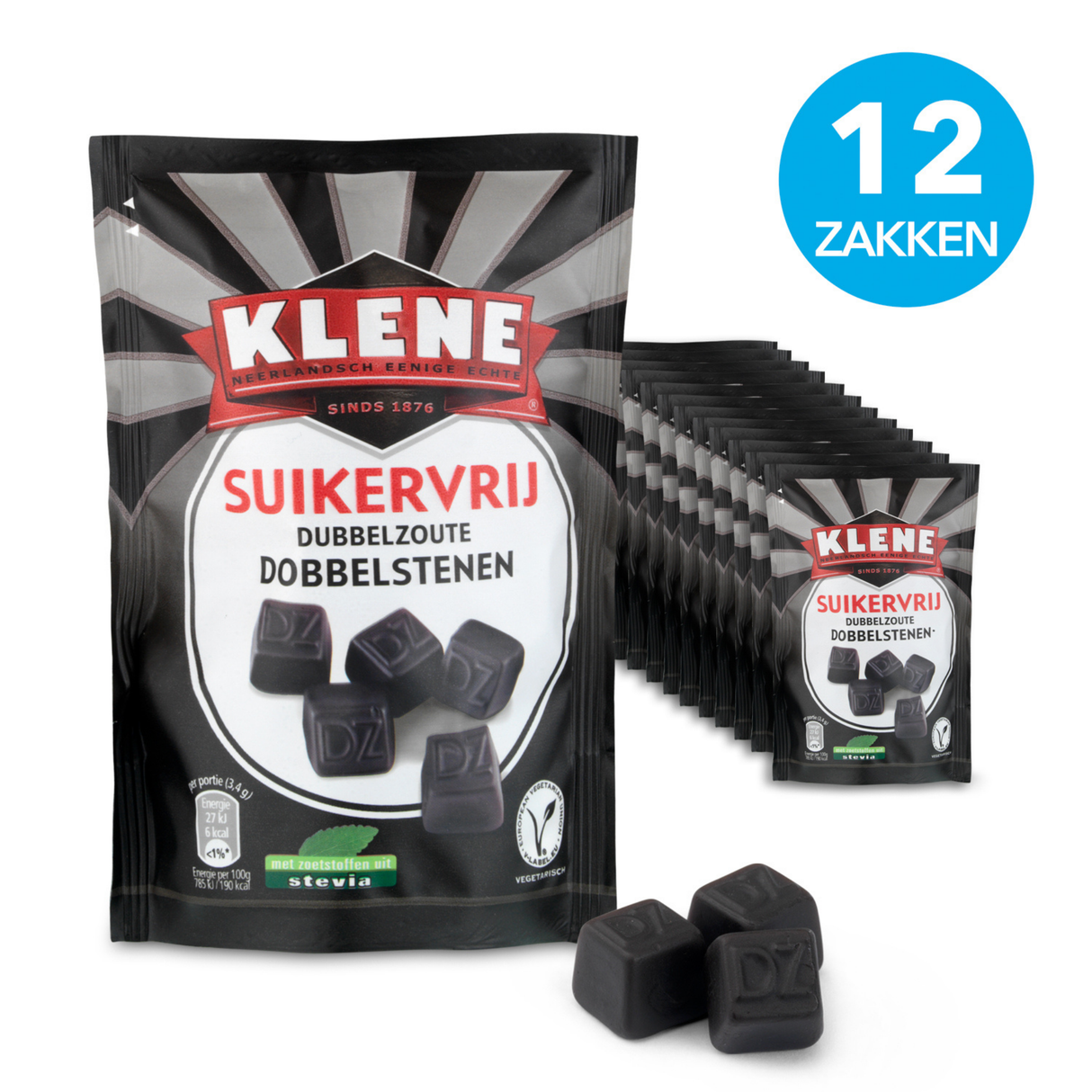 Klene zuckerfreier Doppelsalzwürfelbeutel (12x 110gr)