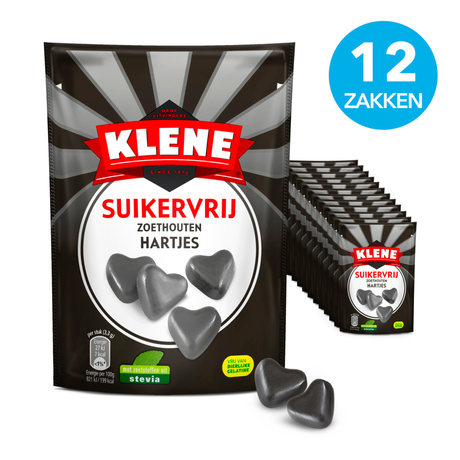 Klene zuckerfreie Lakritzherzen (12x 110gr)