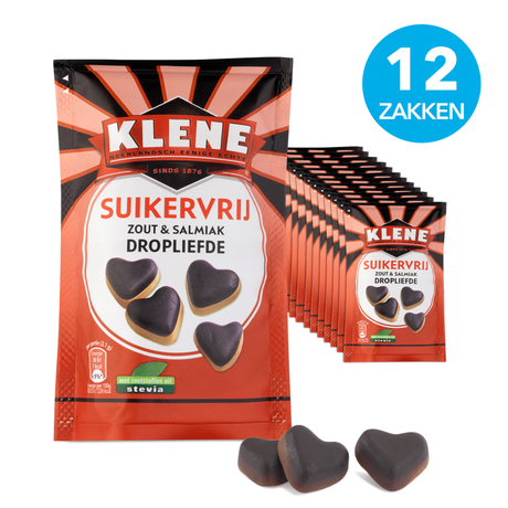 Klene zuckerfreier Salz-Sal-Ammoniak-Lakritz-Liebesbeutel (12x 90gr)