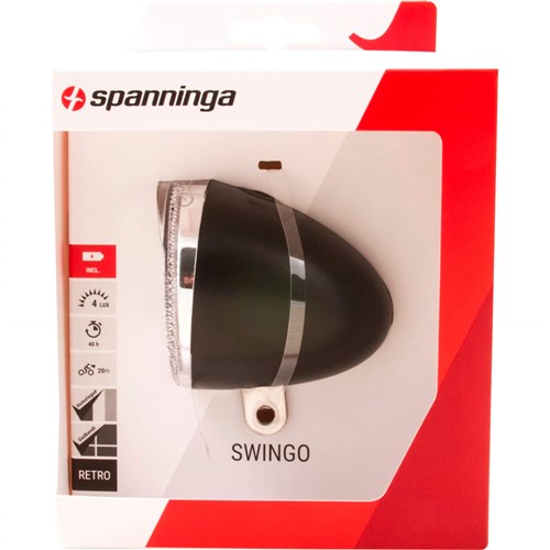 Spanninga Swingo Scheinwerfer Black Batt. Karte