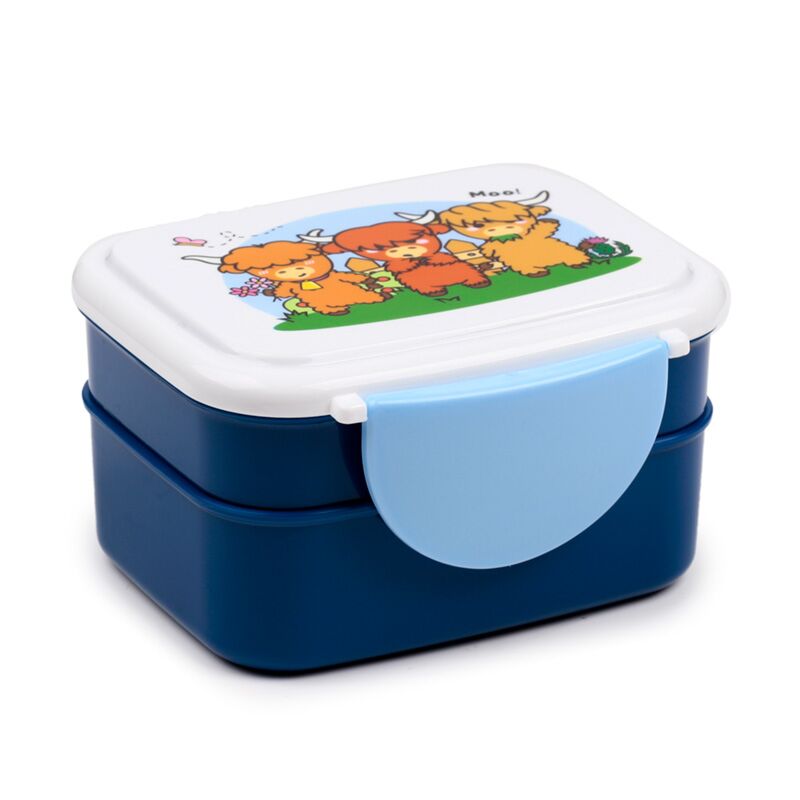Adoramals Highland Coo Cow Clip Bento Box Lunchbox