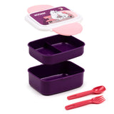 Mumin lila Clip Bento Box Lunchbox mit Besteck