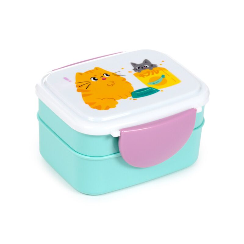 Beans Co Cats Clip Bento Box Lunchbox Besteck