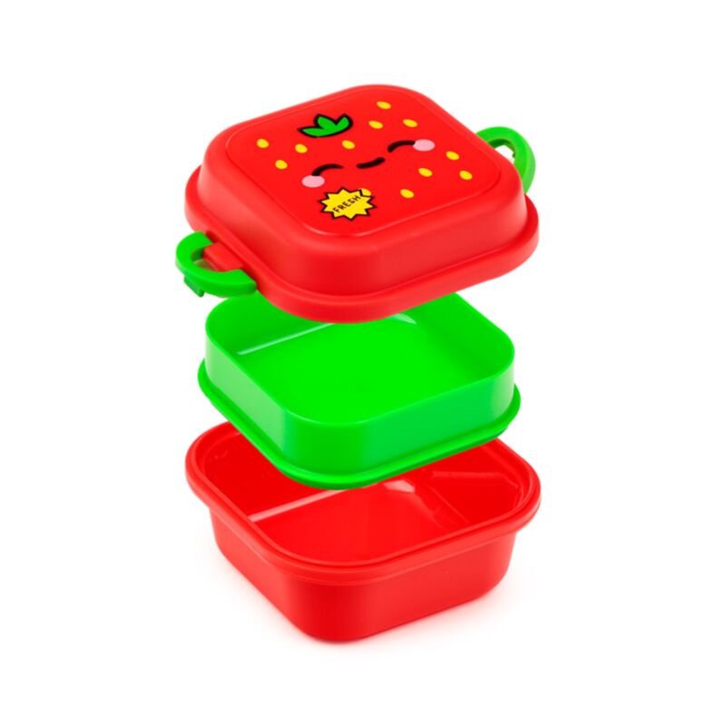 Elidi, die Erdbeer-Feinschmecker-Mals-Clip-Bento-Box-Lunchbox