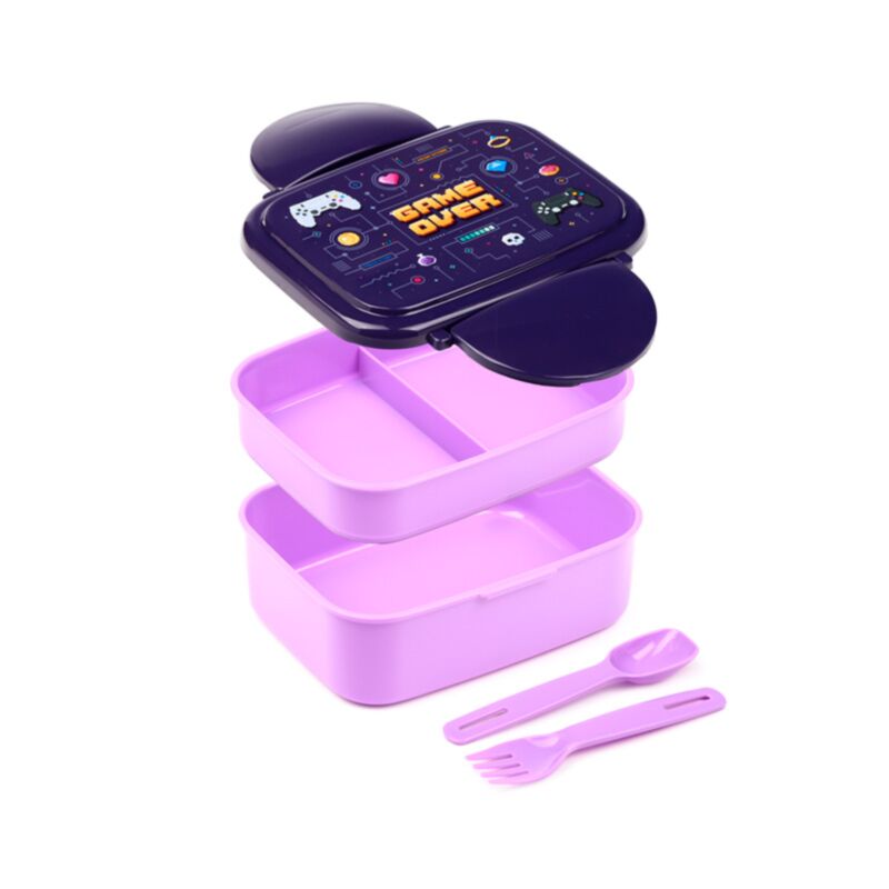 Game Over Clip Bento Box Lunchbox Besteck