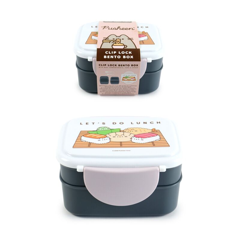 Union Pusheen The Cat Sushi Club Clip Bento Box Lunchbox Besteck