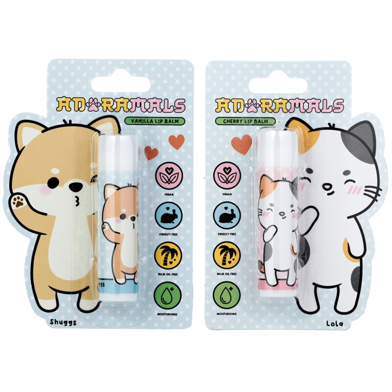 Cat Shiba Inu Adoramals Lippenbalsamstift – Kirsch-Vanille