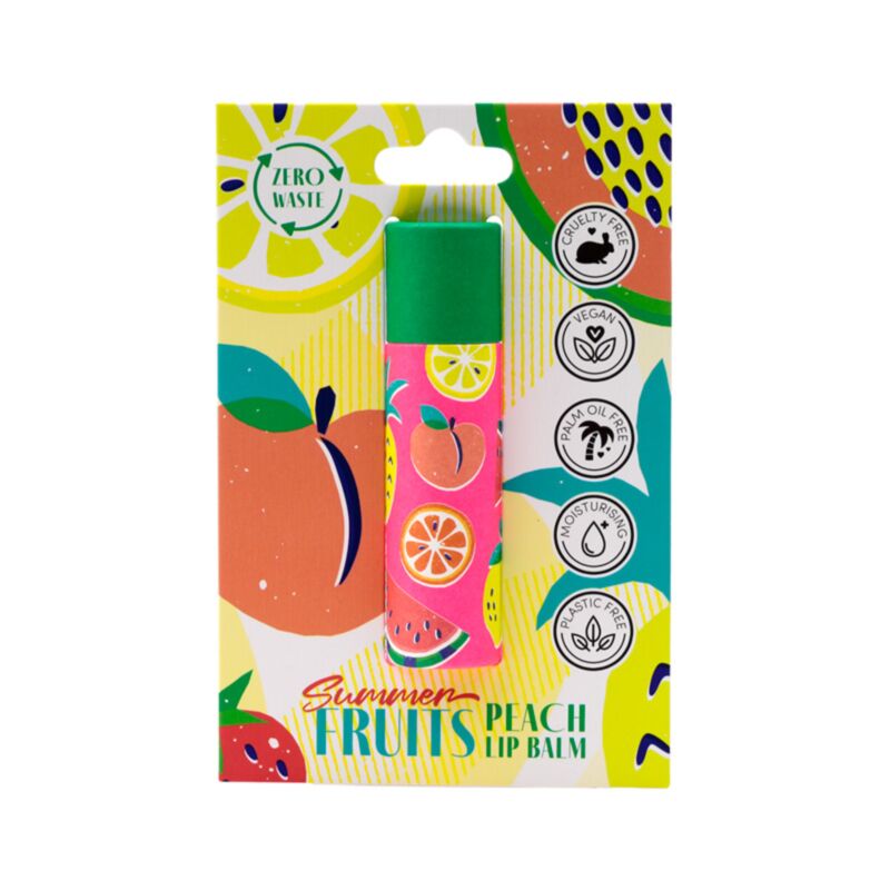 Lippenbalsamstift aus Papier mit Sommerfrüchten