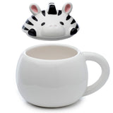 Adoramals Keramikbecher in Zebra-Deckelform