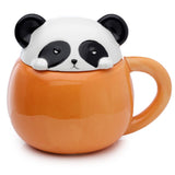 Adoramals Panda-Keramikbecher mit Deckel