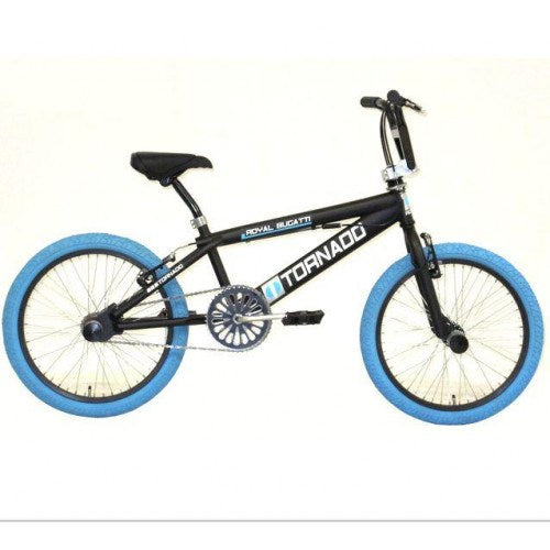 Tornado de 20 pulgadas Bike Freestyle Bike Matte Black Blue Tires 2000024