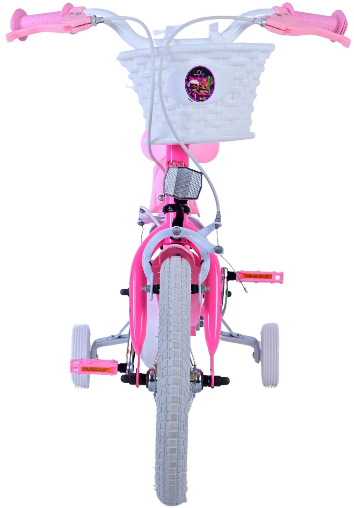 Volare Puppen-Kinderfahrrad – Mädchen – 14 Zoll – rosa – zwei Handbremsen