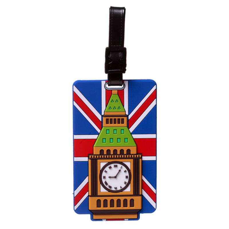 PVC-Kofferanhänger mit Londoner britischer Flagge und Big Ben