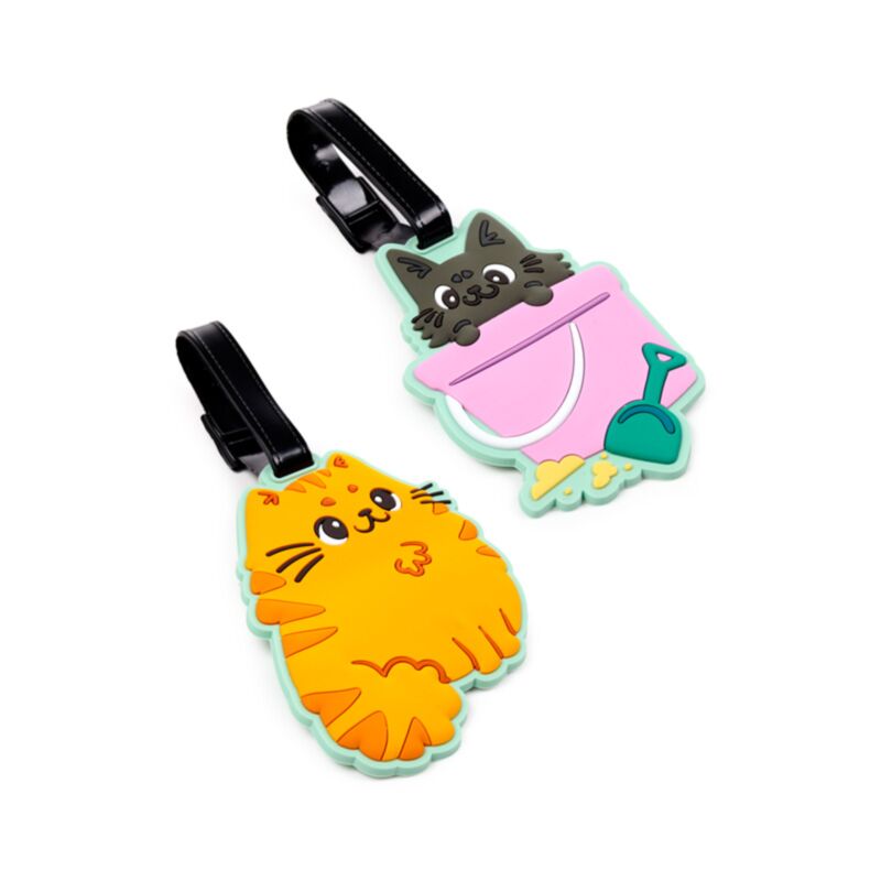 Beans Co Cats PVC-Kofferanhänger im 2er-Set