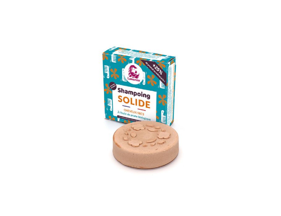 Lamazuna Shampoo-Block – trockenes Haar – Pflaumenöl