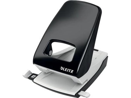 Leitz Schreibtischlocher – stanzt bis zu 40 Blatt – für Ordner und Ringbücher – Schwarz