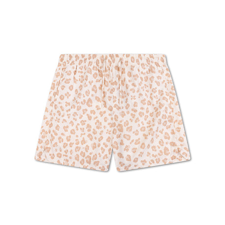 Leopard | Beige UV-Badeshorts für Mädchen